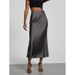 Aria Basics Aria Basics Cross-Border Women's Clothing Wholesale European And American Style Elegant Large Hem Silky Satin Skirt Slimming Flowing_ecoleips.com