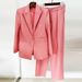Voya Voya Women's new Model European American Celebrity Style Loose Fit Rhinestone Blazer And Trousers Two-piece Set_ecoleips.com