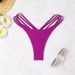 Women's Clothing Sexy Swimsuit New Bikini Solid Color Chest Bow Biki Nail Pants_ecoleips.com