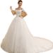 One Shoulder Wedding Dress New Korean Version Slim Shoulders Long Tail Bride Wedding Main Wedding Dress Female_ecoleips.com