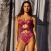 2025 Women's European American Style One Piece Swimsuit Sexy Print Hollow out Design Beach Vacation Cross Border Hot Selling Item_ecoleips.com