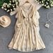 Women's plus Size Loose Fitting V Neck Dress Elegant Embroidered Knee Length Skirt 2026 New Style Gentle_ecoleips.com