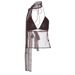 Summer Sexy Polka Dot Deep V Tie-Up Camisole Backless Strapless Tank Top For Women American Style New Arrivals_ecoleips.com