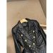Women's Clothing Black short shoulder pads small casual suit leather jacket suit jacket female pu leather jacket female jacket _ecoleips.com