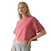 Vintage Washed Cropped T-Shirt For Women – Distressed Cotton Tee With Snow Wash Effect, 240GSM Soft Fabric, Streetwear Essential_ecoleips.com