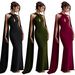 Fashion Women's Casual Elegant Long Skirt Ribbon Solid Color Dress_ecoleips.com