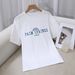 Women's Casual Round Neck Short Sleeve T-Shirt Multi-Color American Style Simple Fashionable Sports Top Solid Printed Loose Fit_ecoleips.com