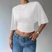 Women's Slim Fit Sweet & Spicy Summer Top - Chic Off-Shoulder Design With Waist Tie Detail_ecoleips.com