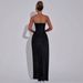 European And American Cross-Border Summer 2025 New Style Socialite Elegant Sexy Slim Shiny Material Strapless Slit Dress_ecoleips.com