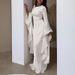 Muslim Dress Women Elegant Dubai Abaya Dress – Slim Fit With Waist Detail (White/White/Red/Dark Blue/Black, XS-XXXL)_ecoleips.com