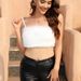 Fluffy Faux Fur Crop Cami Thin Adjustable Strap Strapless Sweet Party Club Tube Top_ecoleips.com