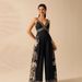 Elegant Women's Sleeveless Jumpsuit V-Neck Wide Leg Romper Deep Plunge Neckline Casual Comfortable plus Size_ecoleips.com