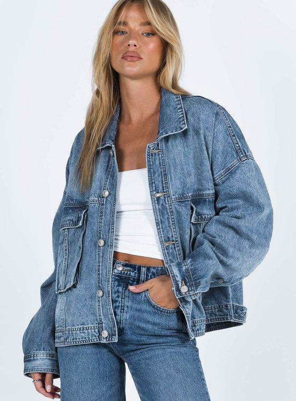 Women's Loose Casual Long Sleeve Denim Jacket Multi Pocket Workwear Spring New Arrival_ecoleips.com