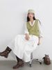 CHIC VEN Women Dress Sets Korean Solid Loose V-neck Long Sleeve Dress Female Caual Knitted Sweater Vest Spring Autumn New 2025_ecoleips.com