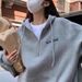 Women’s Zip-Up Hooded Sweatshirt – Long Sleeve Casual Pullover (Greyish, XS-XXL)_ecoleips.com