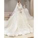 French-Style Long Sleeve Wedding Dress – Elegant Starry Sky Court Gown With Dreamy Silhouette_ecoleips.com