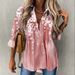Women's Clothing Women's Floral Print Long Sleeve Shirt Plus Size Style Long Sleeve For Formal & Casual For Women_ecoleips.com