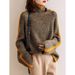 Oversized High Neck Sweater – Thickened Japanese-Style Knit With Contrast Stitching (5 Sizes)_ecoleips.com