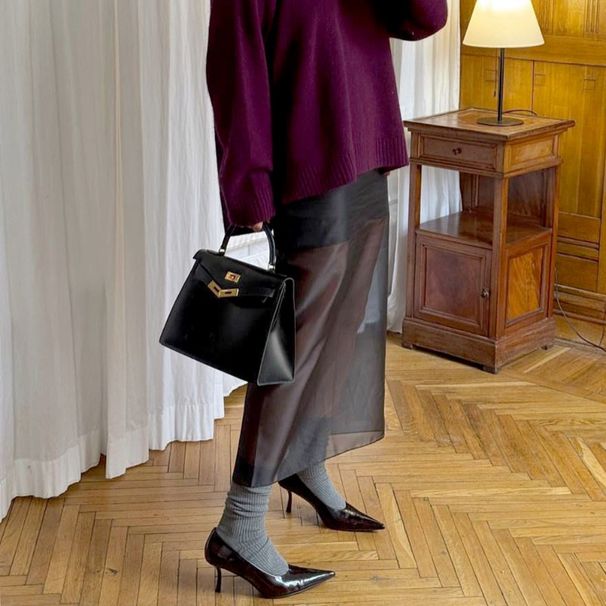 Talenza Summer See Through Skirt Women's Fashion High Waist Slim Office Lady Streetwear Long Skirt 2025 Female New Long Skirt_ecoleips.com