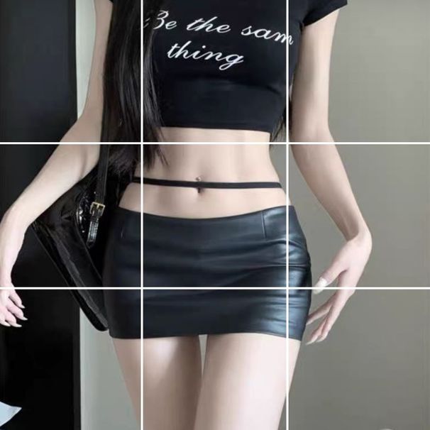 Short PU Leather Half Women Summer Sexy Crop Top Low Waist Hot Girl Bodycon Skirt 5465_ecoleips.com