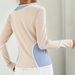 Voya Women's European And American Style Two-piece Long Sleeved Contrasting Base Shirt Knitted Elastic Slim Fit Versatile Top_ecoleips.com