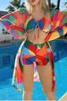 Women's High-Waisted Two-Piece Swimsuit Cover-Up Bikini Sexy Simple Style Swim Set_ecoleips.com