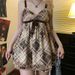 European And American Sweet Girl Style Patterned Contrasting Color Bow Strap Cross-border V-neck Lace Trim Loose_ecoleips.com