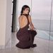 Women's Fall Fashion Backless High-Waist Bodycon Mini Dress – Sleeveless Wrap Ribbon Bandage Dress (Elegant & Sexy For Night Out & Party Wear)_ecoleips.com