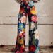 Women's plus Size Faux Denim Wide Leg Pants 3D Printed Casual Flare Pants Popular Style Cross Border Foreign Trade_ecoleips.com
