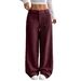 Voya Autumn Winter European And American Women's Clothing Solid Color Corduroy Loose Zipper Button Wide Leg_ecoleips.com