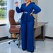 Women's Clothing Elegant And Fashionable V Neck Elegant V-Neck Ruffle Blouse With Wide-Leg Pants Set | Flowy Office Chic Two-Piece Outfit_ecoleips.com