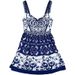 Women's Clothing Sleeveless Blue And White Porcelain Printed Dress_ecoleips.com