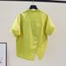 Women's Clothing Cotton Simple Summer Thin Short Sleeved Shirt Women Loose Medium Length Single Pocket Cardigan Shirt_ecoleips.com