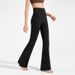 ✅Loose Flared High Waist Hip Lift Tummy Control Fitness Running Matte Pilates Women's Yoga Pants_ecoleips.com