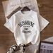 Women's Casual Round Neck Sports Top Multi Color Short Sleeve Fashionable Simple American Style Solid Printed Loose T-Shirt_ecoleips.com