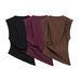 Women's Clothing Spring New Style New Fashion Pleated Decoration Asymmetric Shoulder Pad Top_ecoleips.com