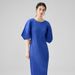Verve 2025 Summer New High-End Solid Color Round Neck Pleated Loose Fashion Comfortable Casual Long Dress_ecoleips.com