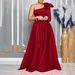 C8613 Foreign Trade European And American Summer New Style Elegant Fashionable Off-Shoulder Bow Party Long African Dress_ecoleips.com