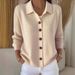 2026 Knit Cardigan With Buttons-Women's Winter Casual Fashion Sweater In Solid Color_ecoleips.com