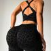 Women's 2-Piece Fitness Yoga Outfit Leopard Print Seamless Cross Bra And Panties Set Back Pleated Sports Set Outdoor_ecoleips.com