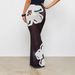 Sheer Mesh Mermaid Midi Skirt – Floral Art Print, Low-Waist Beach & Resort Wear (Custom Design Available)_ecoleips.com