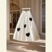 French-Inspired High Waist A-Line Skirt – Flowy Midi Skirt With Elegant Floral Print & Slimming Pleats | Spring Summer White Skirt For Office & Brunch_ecoleips.com