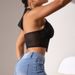 Cross-Border Hot Girl Women's Clothing Mesh Patchwork Cross Halter Underwire Fishbone Bra European And American Style_ecoleips.com