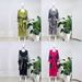Women's Clothing Plus Size Clothes Pleated Print Cape Sleeveless Vest Two Piece Set Summer Thin Polyester Beach Style Casual Dress_ecoleips.com
