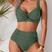 Women's High-Waist Bikini Set – Sexy Swimwear With Removable Padding (S-2XL, 11 Colors)_ecoleips.com