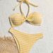 Women's Clothing New Striped Split Swimsuit For Women High End Hot Spring Durable Lace Up Ins Swimsuit_ecoleips.com
