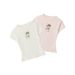 HeyHenry Women's Slim Fit T-Shirt Bear Print Short Sleeve Double-Stitched Neckline Casual Cropped Top for Daily Wear_ecoleips.com