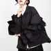 Aria Basics 2025 Autumn Design Jacket With 3D Decoration Ruffled Puff Sleeves Warm Women's European And American Trendy Brand_ecoleips.com