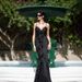 Sultry Slit Maxi Dress – V-Neck Milk Silk Beach Cover Up With Ruffle Hem (S-L, Black/Beige, High-Waisted Boho Evening Gown For Vacations & Dates)_ecoleips.com
