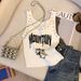 Rivet U-neck Camisole Dopamine Summer Beach Outfit For Hot Girls, American-style Letter Print Women's Short Top_ecoleips.com